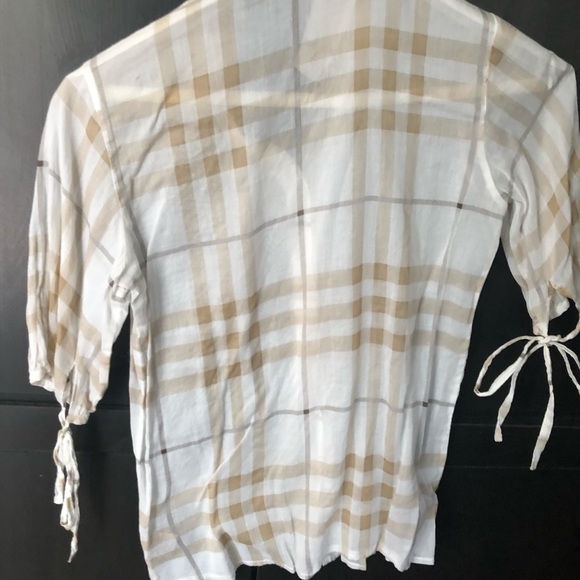 Burberry summer blouse gathered sleeves - Picture 5 of 5